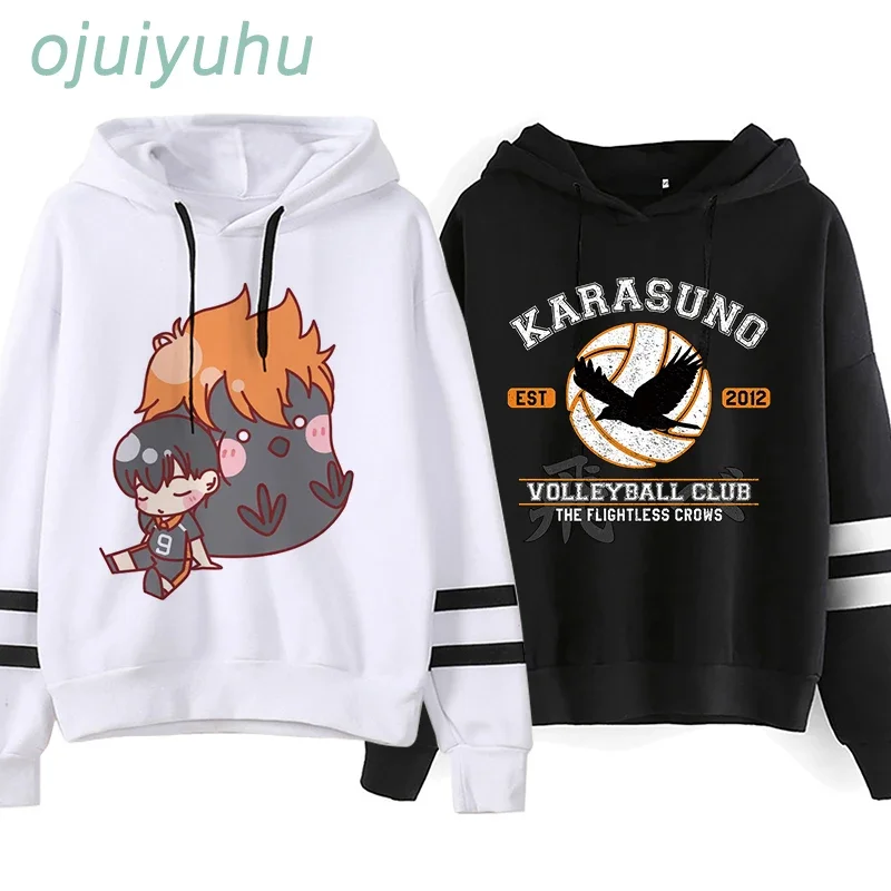 

Unisex Anime Oya Oya Oya Haikyuu Hoodies Women Karasuno Fly High Manga Graphic Sweatshirts Harajuku Hip Hop Streetwear Female