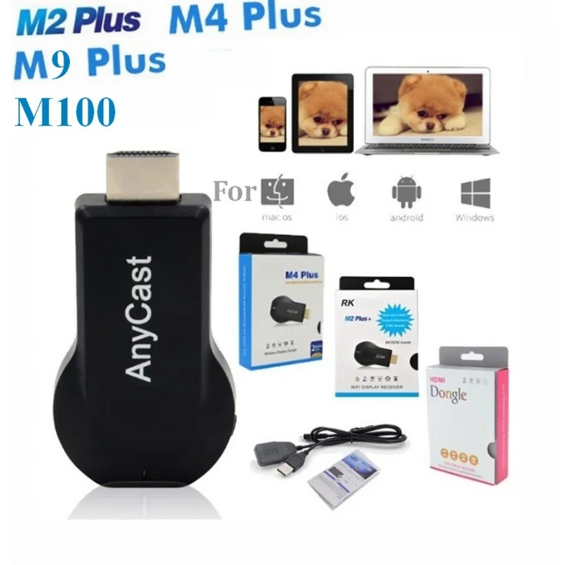 Dongle M2PLUS M4 M12 M9Plus M100 G2 Anycast Ezcast Miracast AirPlay Hdmi 4K TV Stick Wifi Display Receive For Android A210