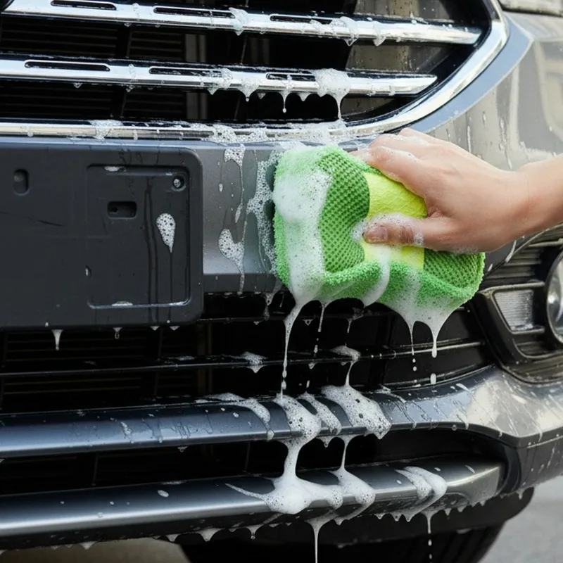 Microfibre Car Wax Applicator Pads Soft Auto Detailing Wax Sponge Rectangle Foam Car Paint Care Polishing Pad Auto Cleaning Tool