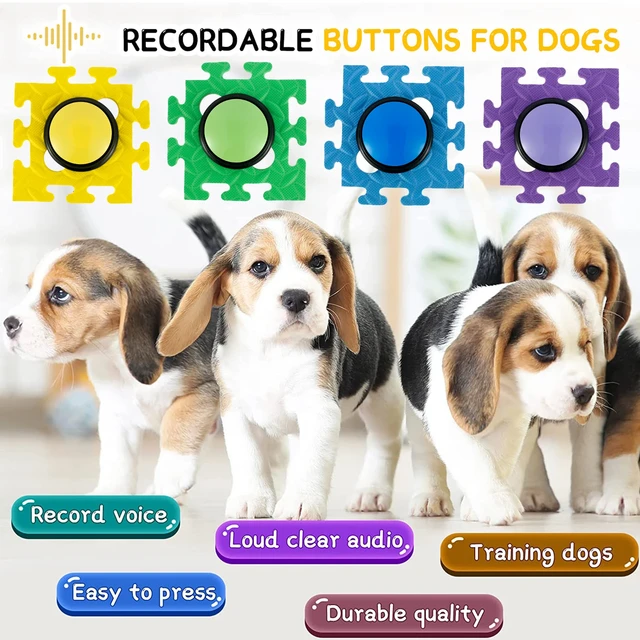 Buzzer avec tampon antidérapant pour chiens, bouton de dressage, roi  prudent, enregistrable, 30 secondes, voix statique, 4 pièces - AliExpress