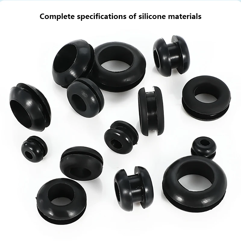 Description Picture 4 of itemHigh Temperature Resistant Silicone Double-sided Protective Coil Rubber Pad Cable Wire Threading Air Tube Sealing Cap Insulation