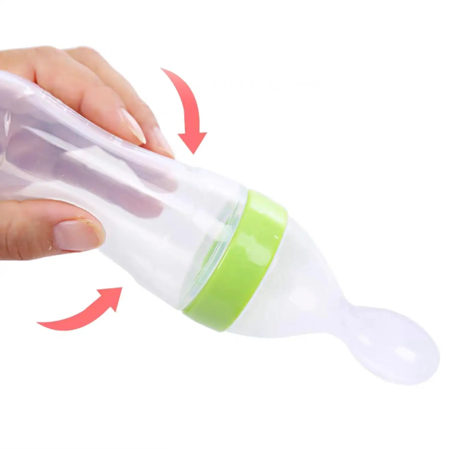 Silicone Feeding Set Baby Squeeze Feeding Spoon Medicine