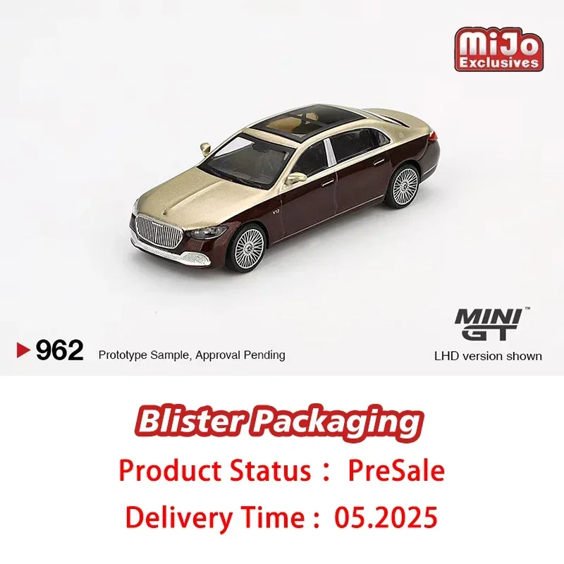 Maybach62ミニカー PreSale MINIGT 962 1:64 Mercedes Maybach S680 Gold Dark Red