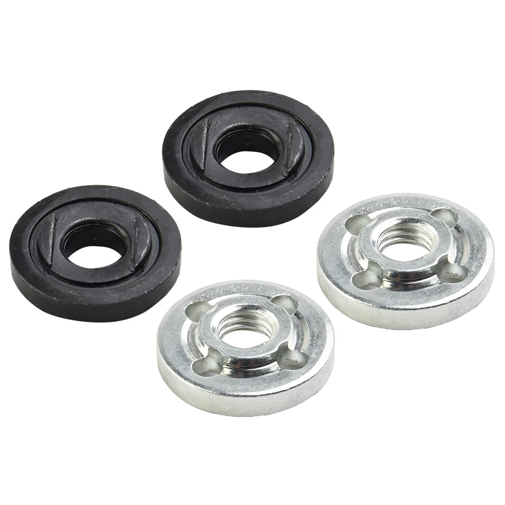 4Pcs Angle Grinder Hex Nut Set Tools Metal Replacement For 100 Type Angle Grinder Modification Power Tool Accessory Black+Silver