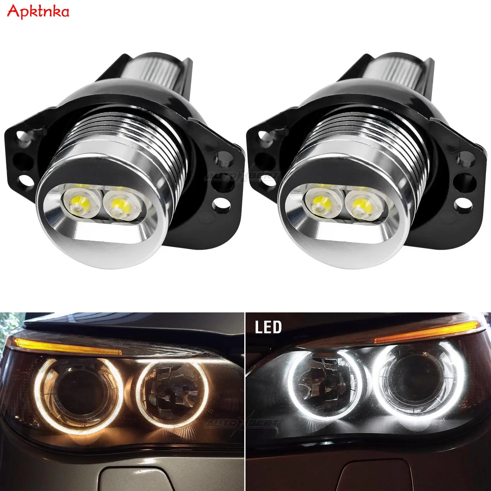 Luci Angel Eyes LED Per BMW E90 E91 - 12W, Bianco 6000K, Plug & Play - Foto 8