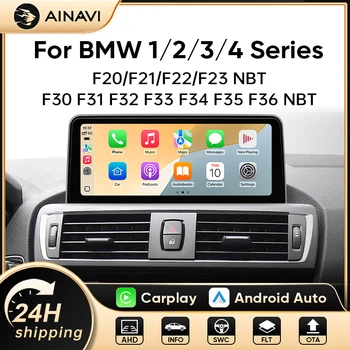 Radio para coche Ainavi para BMW Serie 1 2 3 4 F20 F21 F22 F30 F31 F33 F34 F36 NBT, reproductor multimedia inalámbrico Carplay Android para coche 1