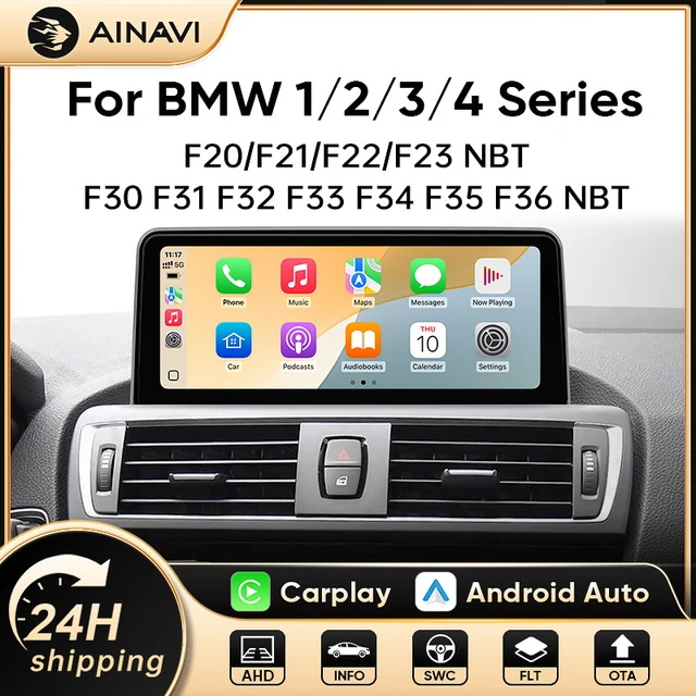 Autoradio Ainavi pour BMW série 1 2 3 4 F20 F21 F22 F30 F31 F33 F34 F36 NBT, lecteur multimédia sans fil Carplay Android Auto 1
