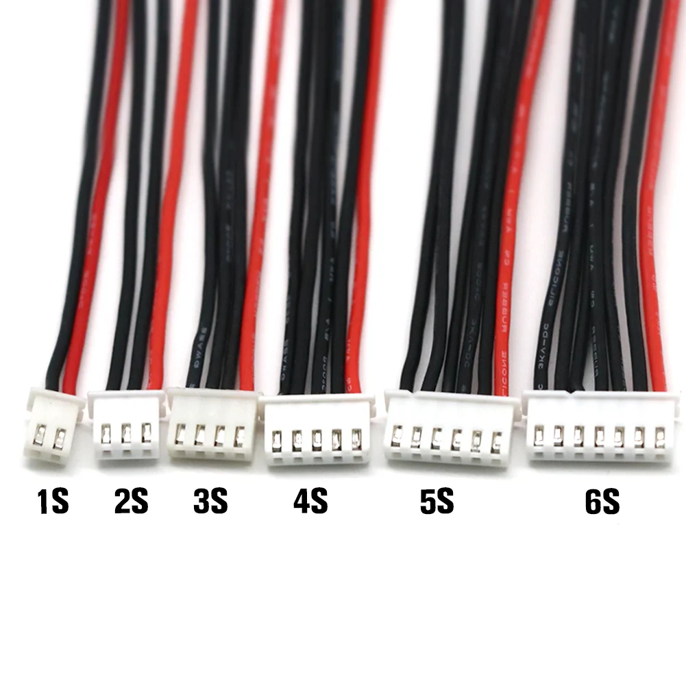 Lipo Battery Charger Cable 1S 2S 3S 4S 5S 6S IMAX B6 Connector Plug Wire 100mm 5pcs/lot