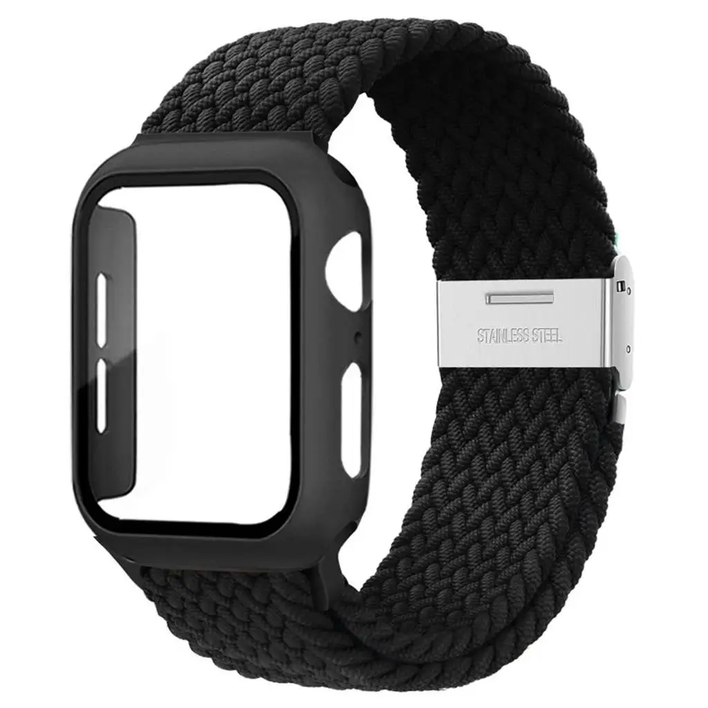Enhanced Nylon Strap and Protective Case with Elastic Braided Band