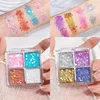 4-Color Shimmer Eyeshadow Glitter Body Face Art Loose Sequins Diamond Jewels Rhinestones Makeup Pallet Waterproof Party Festival 2