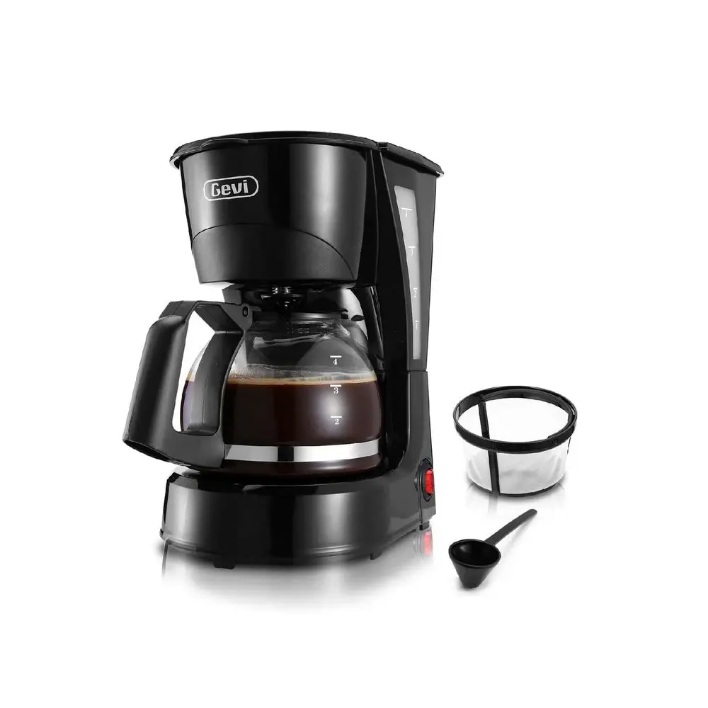 4 Cups Small Coffee Maker, Compact Coffee Machine With Reusable Filter, Warming Plate And Coffee Pot For Home And Office