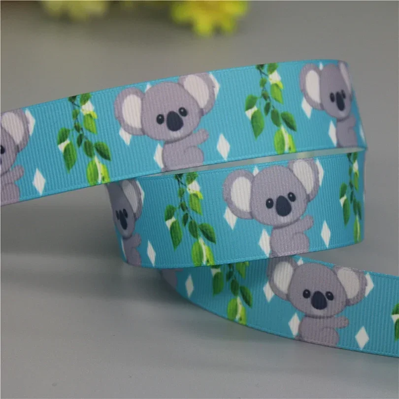 DHK 7/8" 5yards Crocodile Sloth Cow Printed Grosgrain Ribbon Accessories Material Headwear Decoration DIY Sewing Craft C2599 ribbon decoration ribbon supplies grosgrain ribbon sewing ribbon