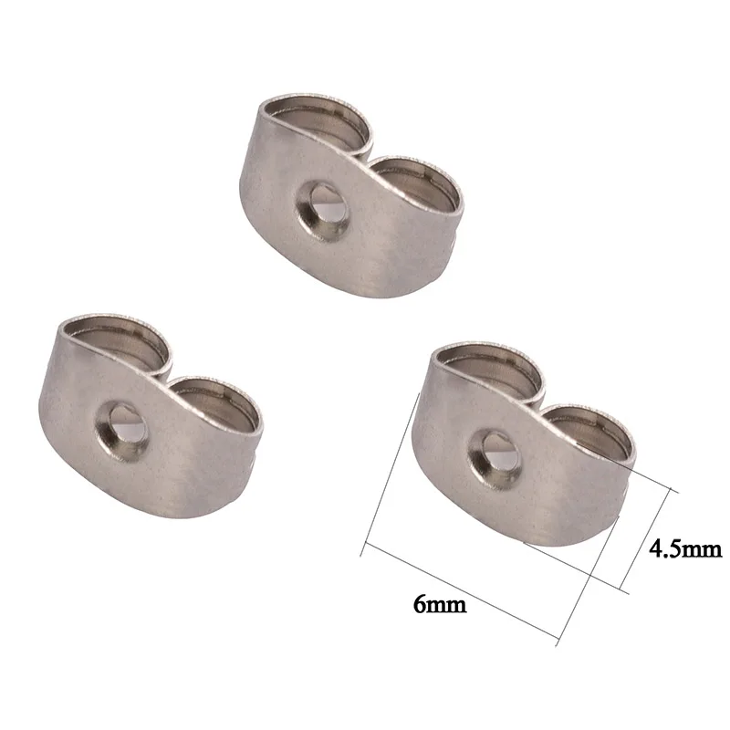 100 Stück 316L Edelstahl Ohrstecker mit Ohrringstecker Ohrrücken DIY Ohrrohling Post Pins Flache runde Tablettbasis Ohr DIY – Detail 4