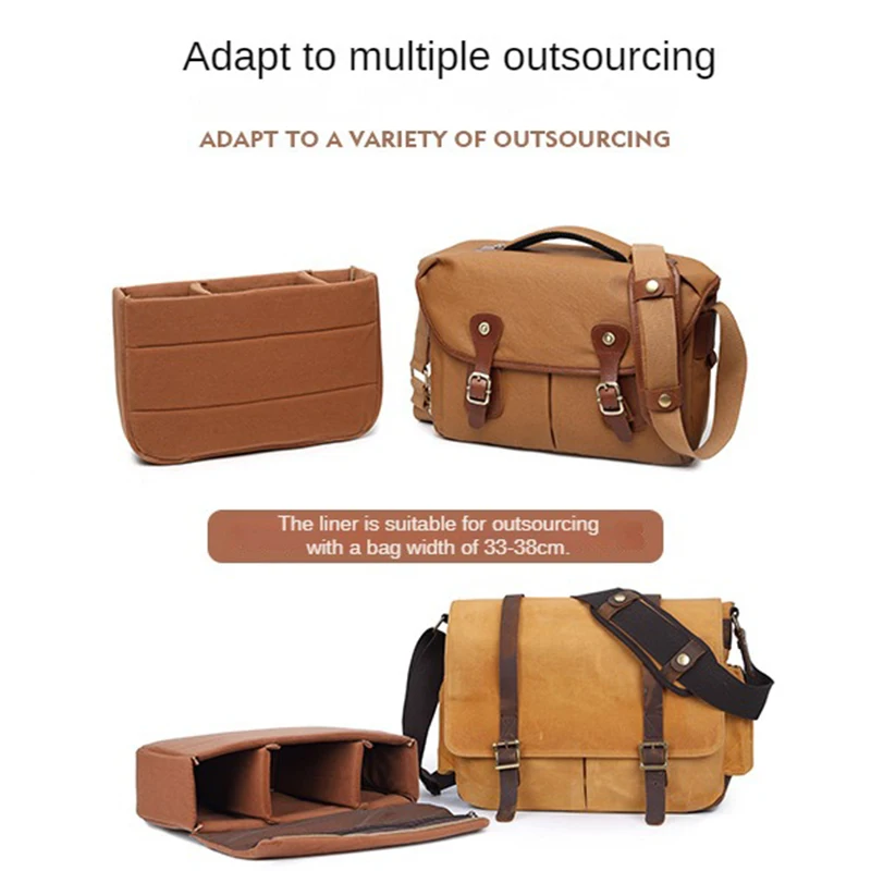 CADeN DSLR Camera Bag Causual Water-resistant Canvas Camera Sling Bag for Canon Nikon Sony Shockproof Lens Case for Photography