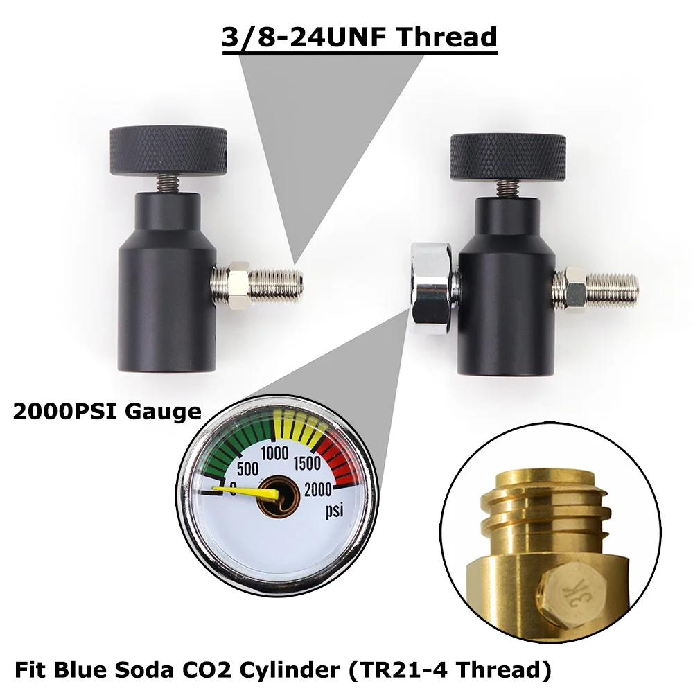 

New Soda CO2 Tank Cylinder UFA Universal Refill On/Off Adapter To 3/8UNF Thread