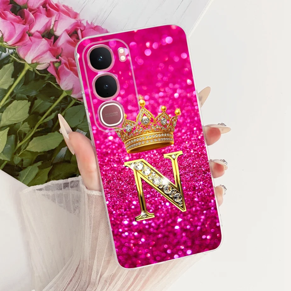 Crown Letters Soft Silicone Slim Phone Case - Elegant Design