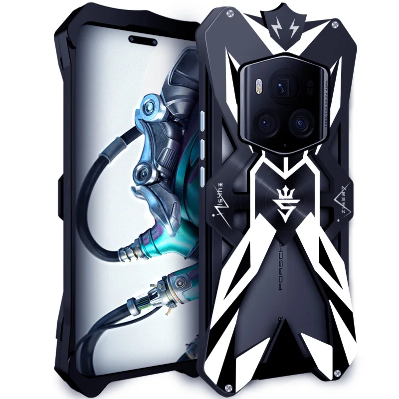 

Мощный металлический бронированный Алюминиевый бампер, противоударный чехол для Huawei Honor Magic 6 RSR Porsche, чехлы для телефонов, чехлы