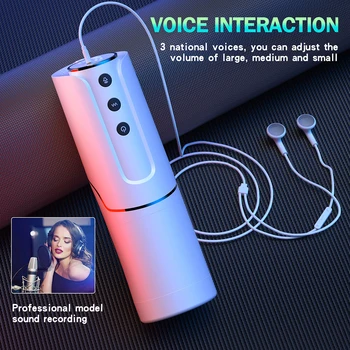 Masturbators for Men Automatic Sucking Telescopic Rotating Male Masturbator Cup Real Vagina Pocket Pussy Blowjob Machine Sex Toy 4