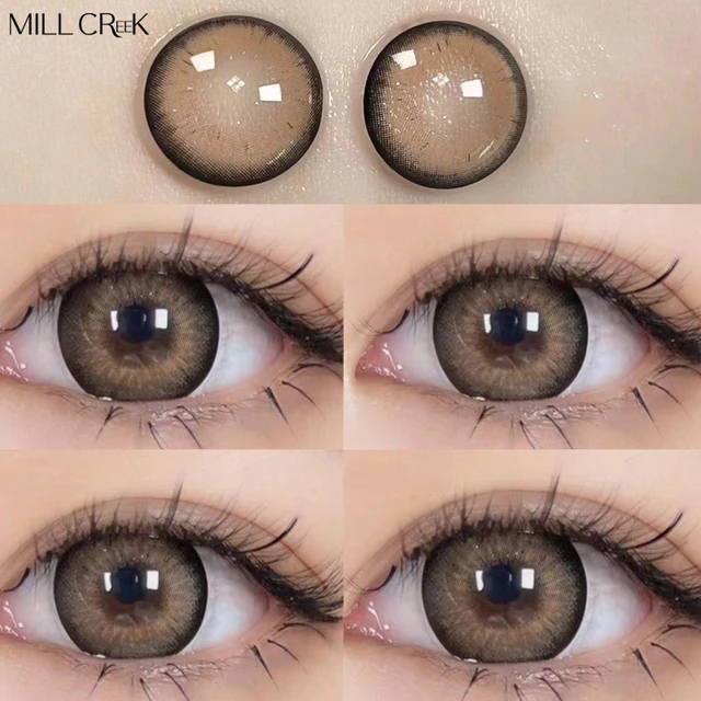 2pcs/pair Color Contact Lenses Natural Bright Cosmetic Eye Contacts Lens  With Colored Contact Lenses For Eyes Gray Blue Yearly - Color Contact Lenses  - AliExpress