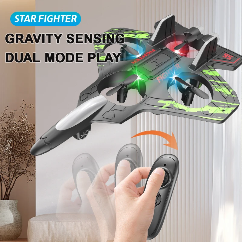 RC Glider Helicopter 2.4G EPP Stunt Gravity Sensing Foam Fighter Remote Control Jet Airplane With Light foam plane,rc plane,foam aircraft,rc glider