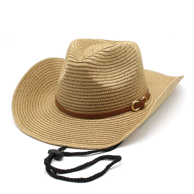 Summer Western Cowboy Straw Hat For Men Women Outdoor Fishing