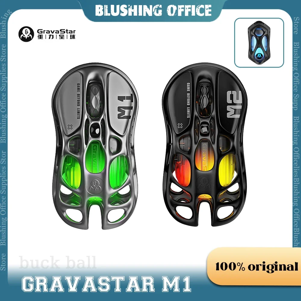 

Игровая мышь Gravastar M1, беспроводные Bluetooth-Мыши из магниевого сплава, 3 режима, низкая задержка, приемник 4k, игровые мыши для киберспорта