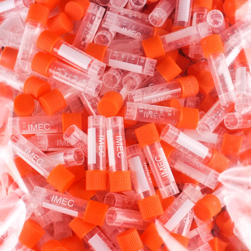 1.8ml IMEC Tube PP Cryo Tube Plastic Frozen storage Laboratory Freezing Tubes for Lab Analysis With Screw Cap , 100pcs