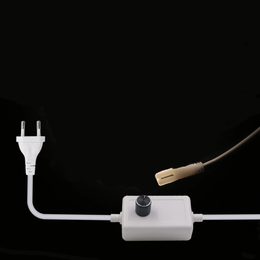 COB Light Brightness Adjustable LED Dimmer Switch with EU Plug For 220V 288/360Led COB Strip Light Power Supply Adapter