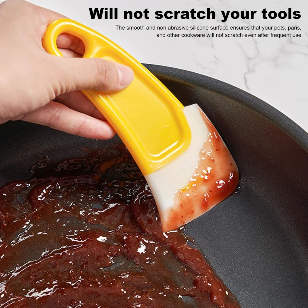 Silicone Cleaning Scraper Easy To Clean Dish Cleaning Scraping Spatula Messy Pan Bowl Squeegee Kitchen Tools Kitchen Accessories