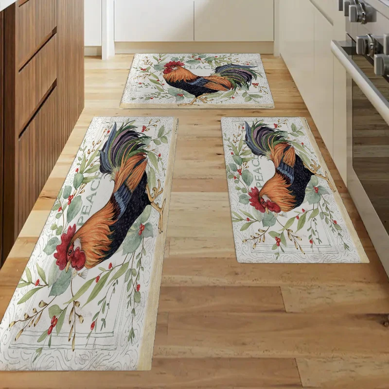 Grote Haan Dierenprint Patroon Vloermat Gang Balkon Antiscivolo Deurmat Veranda Entree Woonkamer Woondecoratie Tapijt Badkamer Mat