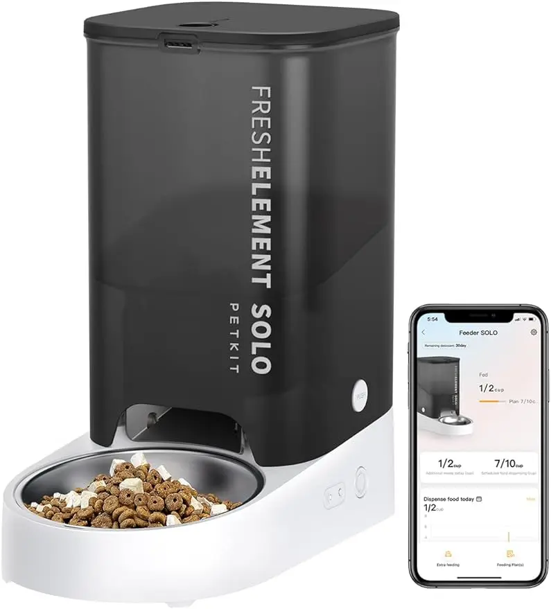 

PETKIT Automatic Pet Feeder 3L WiFi Cat Dog Feeder Schedule Feeding Pet Food Dispenser for Cats and Dogs with 304 Stainless