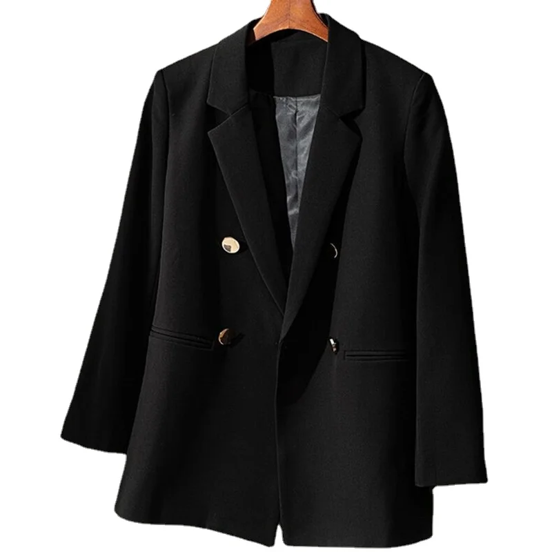 

Women Loose Coat Solid Color Blazers Elegant Korean Casual Women's Jacket Fashion Luxury Female Coats Splice Office Lady Clothes