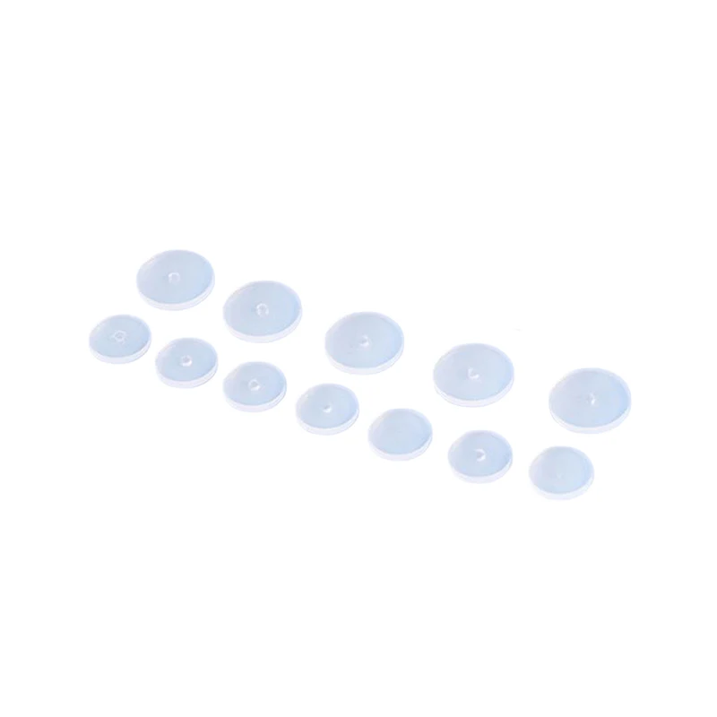 10Pcs Jewelry Silicone Pad Piercing Healing Discs Set Flexible Anti Hyperplasia Flat Clear Medical Grade Silicone Disc 3/5/7/9MM