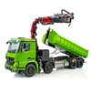 LESU 1/14 RC Metal Hydraulic Crane Truck 8X8 Tipper Dumper Remote Control Car Painted Assembled Model Light Sound Toy THZH1381 1