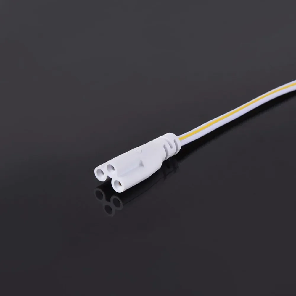 White PVC Plastic LED Lamp Connecting Wire Copper 3Pin