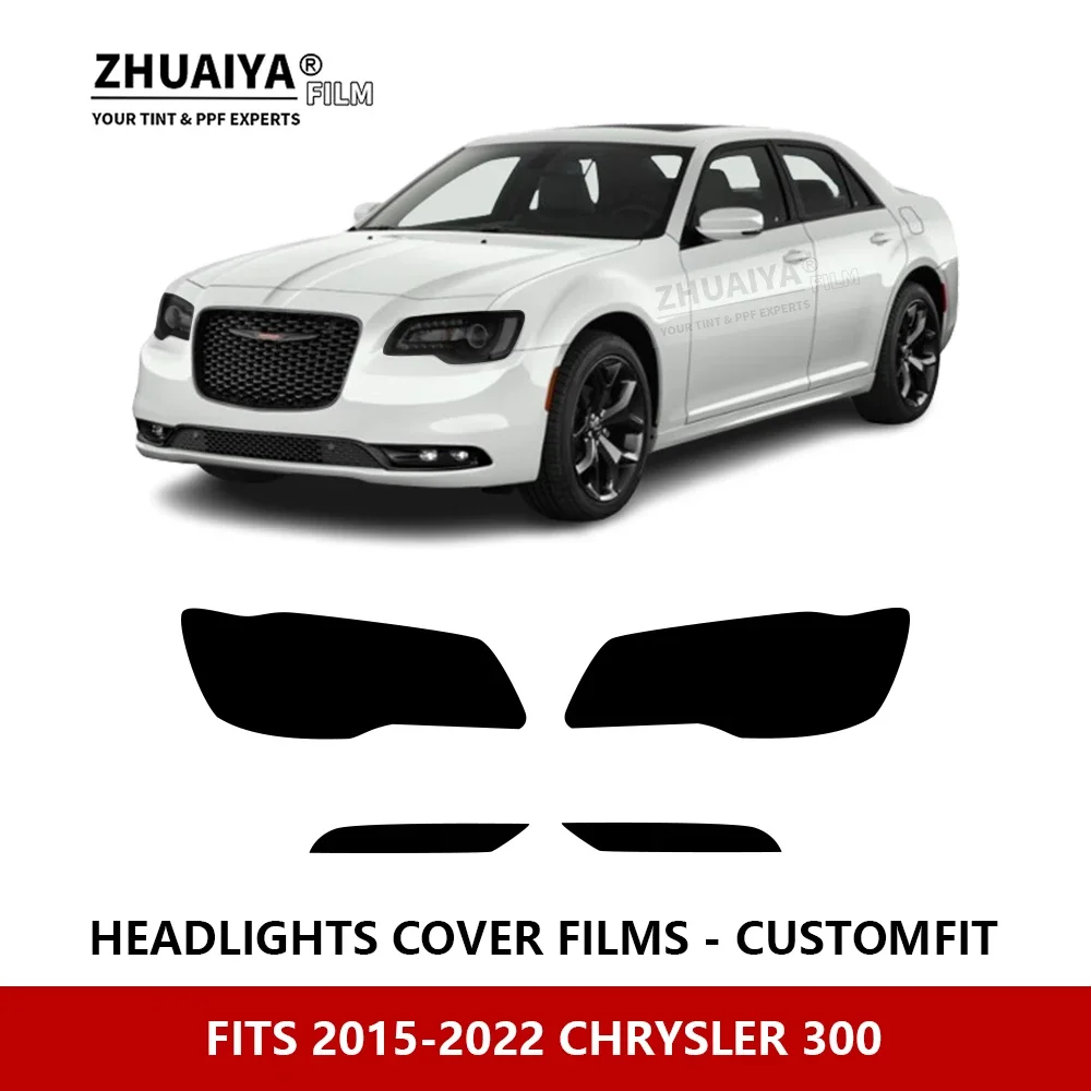 

Для CHRYSLER 300 2015-2022 Автомобильная внешняя фара с защитой от царапин PPF предварительно отрезанная Защитная пленка для ремонта автомобильные наклейки аксессуары