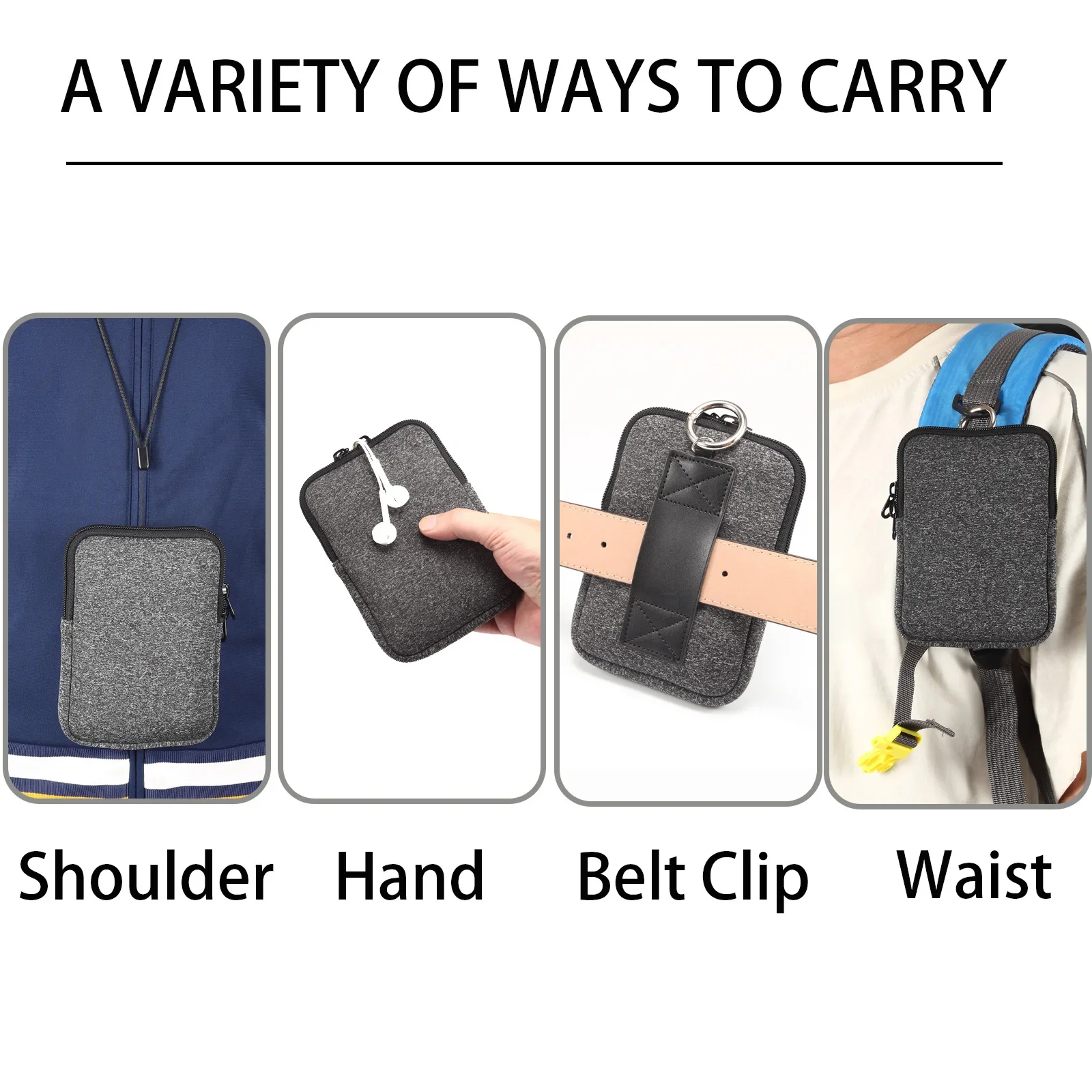 Universal Protective Wallet Phone Pouch for Foldable Smartphones - Outdoor Cover