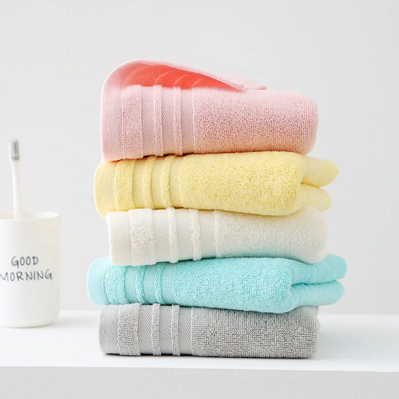 

5pcs/set Face Towel Thickened Cotton Absorbent High-density 100% Cotton Towels Bathroom Plain Face Soft Absorbent Hand Towel