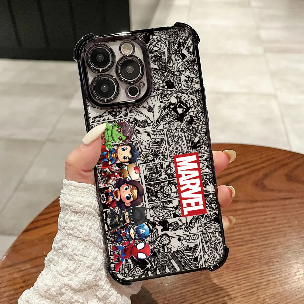 Spider-Themed Plating Phone Case with Anti-Fall Airbag
