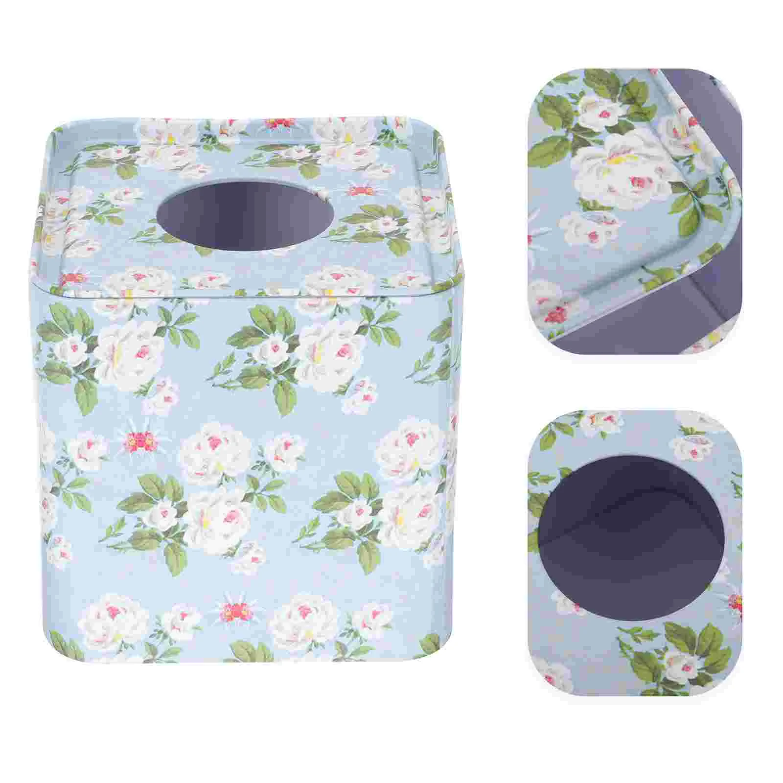 

Tissue Cover Decor Desktop Decoration Storage Box Paper Towel Dispenser Case Iron Tissues