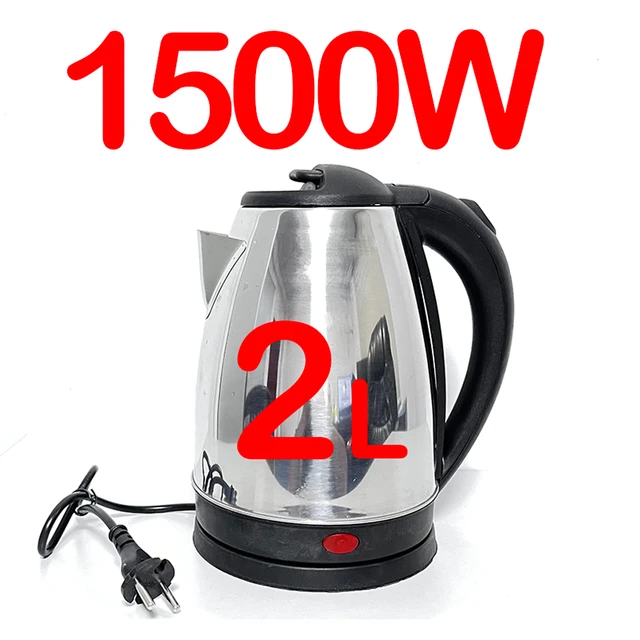  Kettle Electric Kettle 2000W Double Layer Stainless Steel  Electric Tea Kettle with Boil Dry Protection 2L UK Plug 220V (Blue): Home &  Kitchen