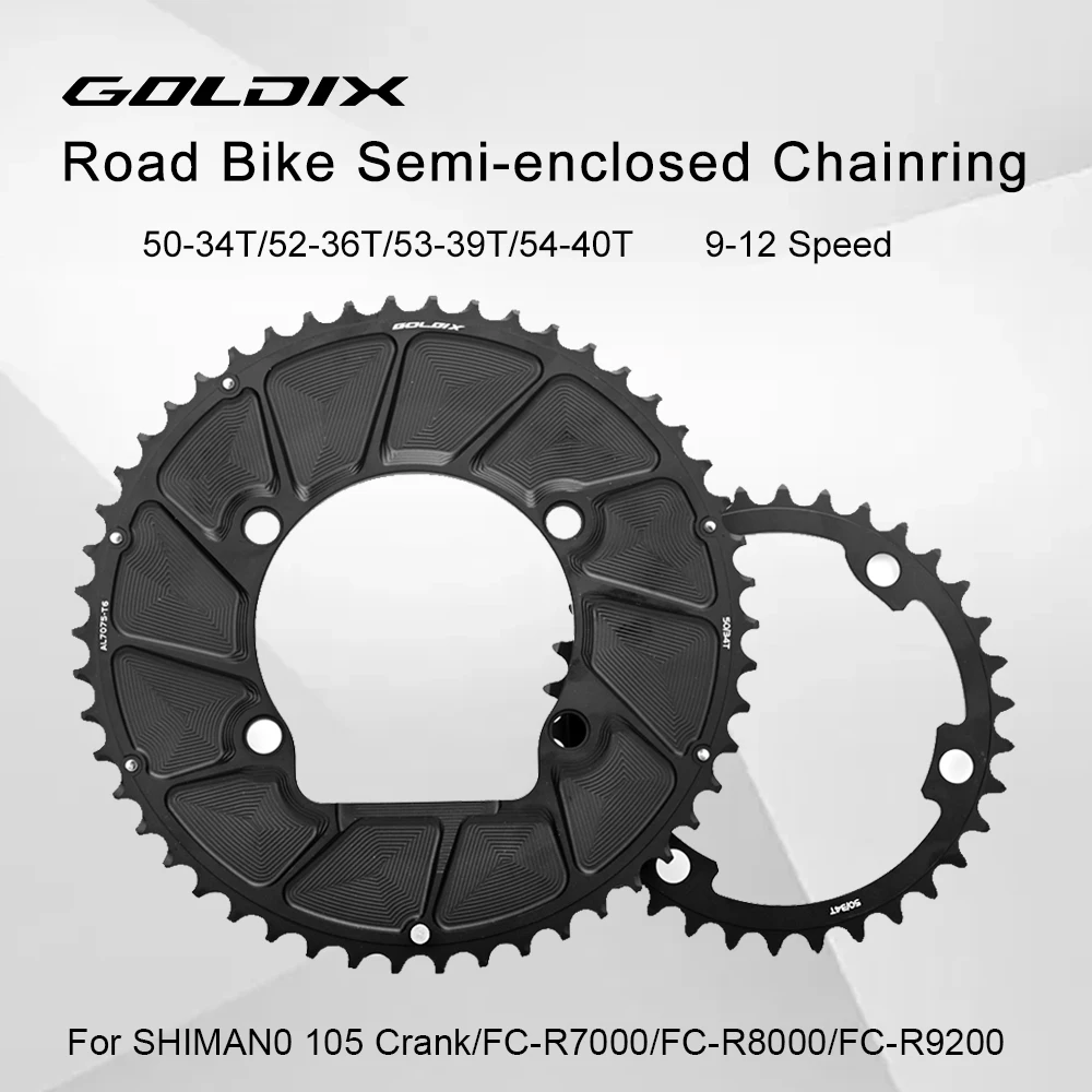 GOLDIX 110BCD 2X 더블 체인링 9-12S 도로 자전거 체인링 7075 알루미늄 합금 4 볼트 체인휠 for SHIMANO 105 R7000 R8000