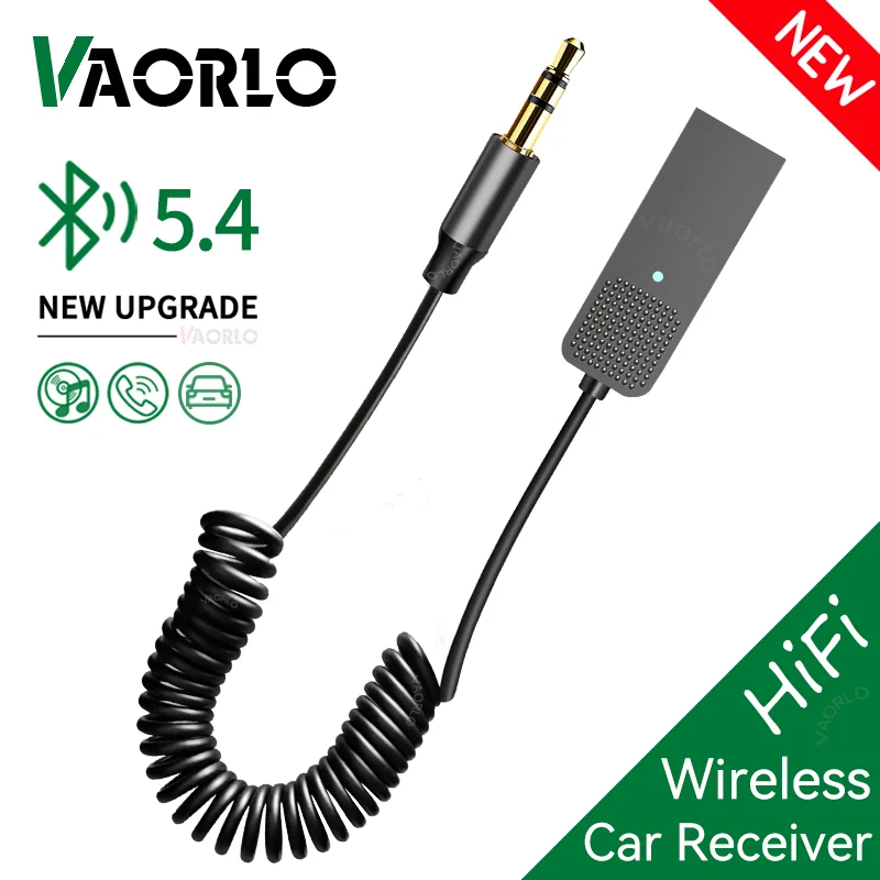 Bluetooth Audio Receiver USB To 3.5mm AUX Car Wireless Music Adapter With HD MIC