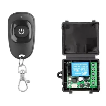 433 Mhz Interruttore di telecomando universale senza fili DC 12V 1CH Modulo ricevitore relè e trasmettitore RF Controllo serratura elettronica Fai da te