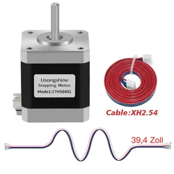 Usongshine High-Performance Nema17 Stepper Motor for CNC and 3D Printing Applications (17HS8401 XH2.54)