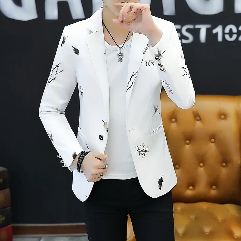 

Men's Suits Korean Style Slim Men's Jackets, Youth Casual Singles, Western England Hair Stylist, Spring and Autumn Small Suits