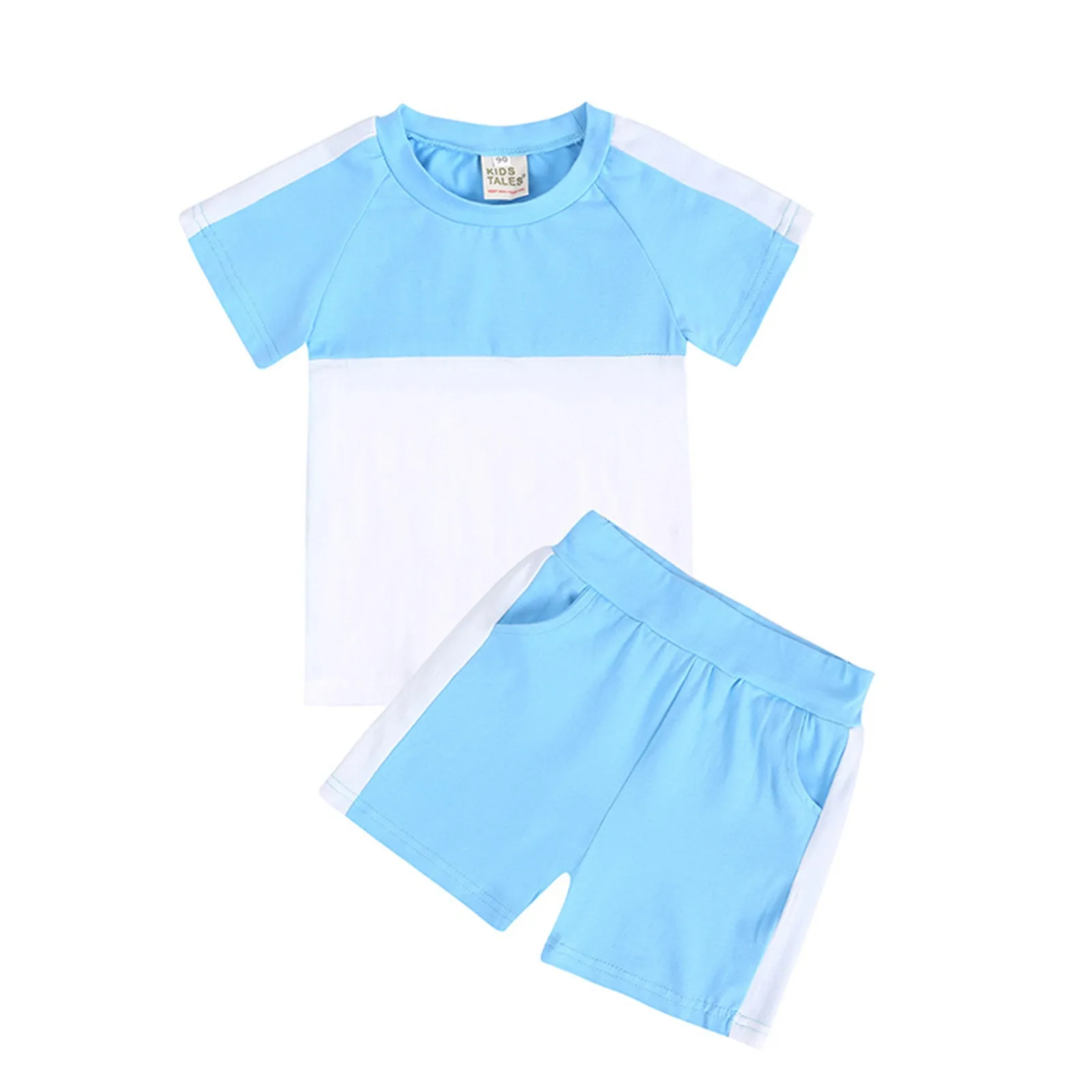 Toddler Kids Infant Baby Unisex Summer Tshirt Shorts Soft Patchwork Cotton 2PC Girls Top And Pants Set Baby Stuff for Girls