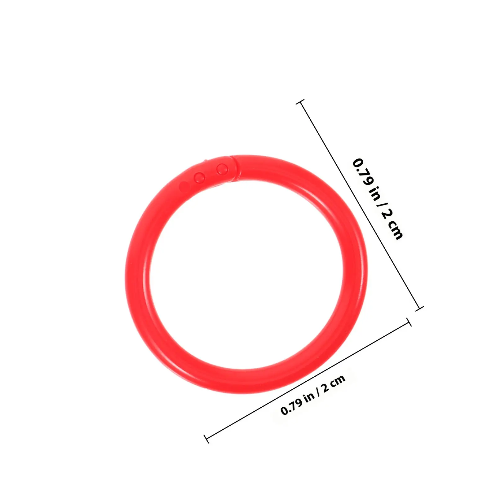 100Pcs 플라스틱 바인더 링 DIY 스크랩북 북 플래너 키 체인 액세서리 북 링 링 바인더 용 루스 리프 링