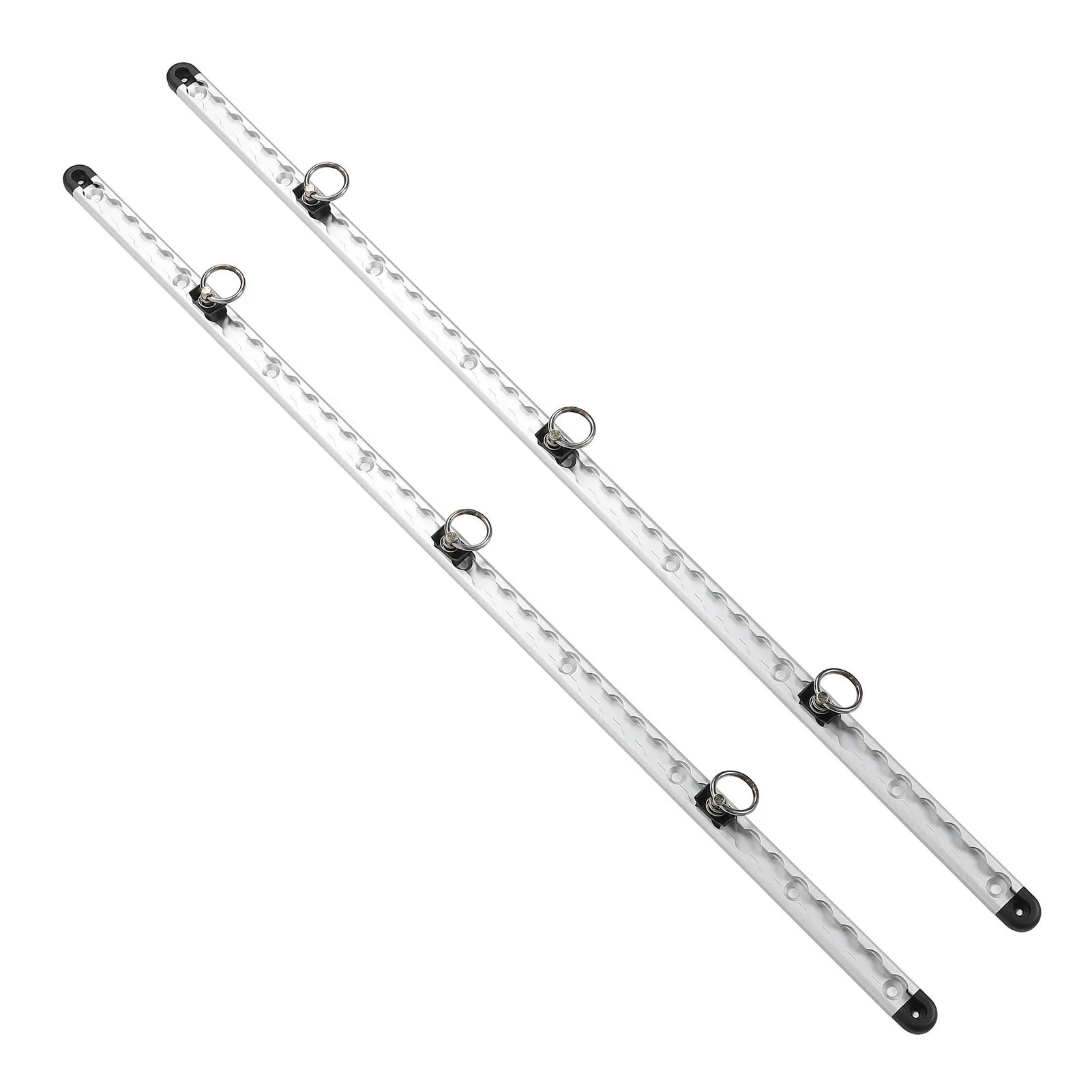 1 Pair Aluminum L Track Rail 100cm Cargo Securing Lashing Rail L Track Tie Down System Kit with Round Stud Fittings Airline