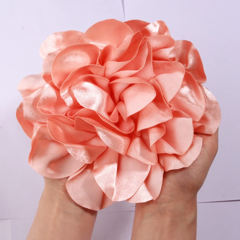 19cm super große Blume beliebt in Europa handgemachte Satin blume künstliche Blumen für Hochzeit Braut Dekoration – Detail 10